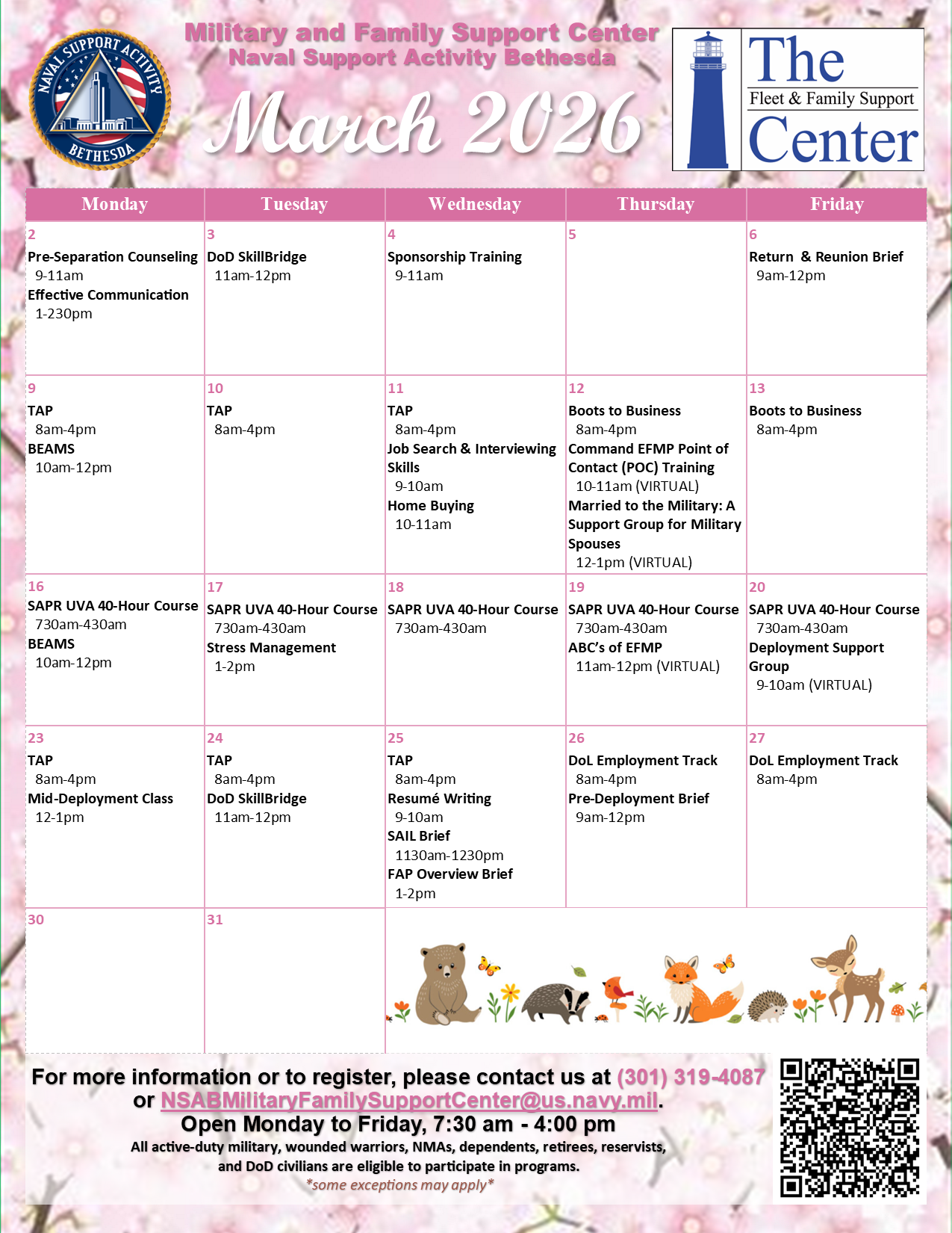MFSC March 2026 Class Calendar (Front).png